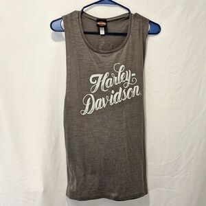 Harley Davidson women's gray sleeveless tank top Tombstone Arizona size XL